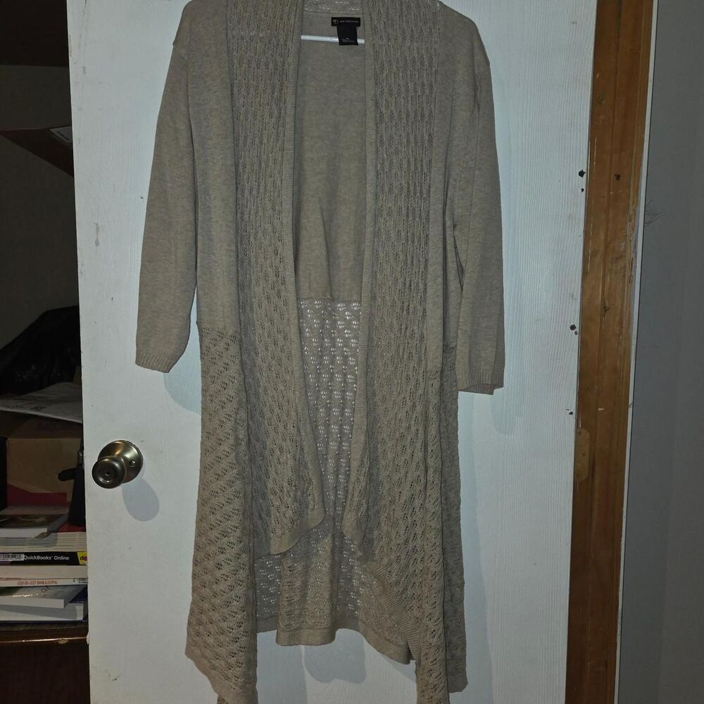 New-directions Women's Tan and Cream Cardigan